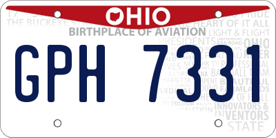 OH license plate GPH7331