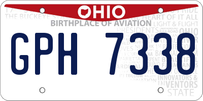 OH license plate GPH7338
