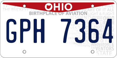 OH license plate GPH7364