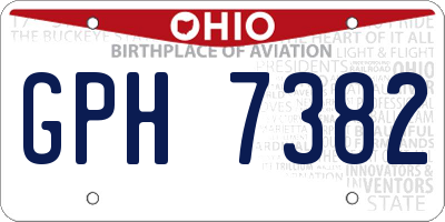 OH license plate GPH7382