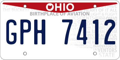 OH license plate GPH7412