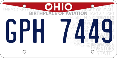 OH license plate GPH7449