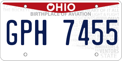 OH license plate GPH7455