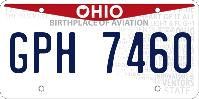 OH license plate GPH7460