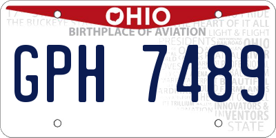 OH license plate GPH7489