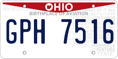 OH license plate GPH7516