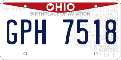 OH license plate GPH7518