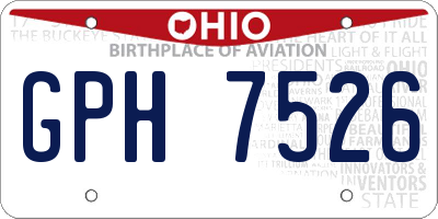 OH license plate GPH7526
