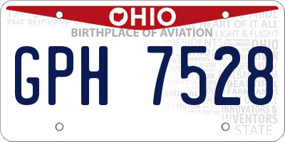 OH license plate GPH7528