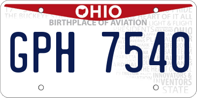 OH license plate GPH7540