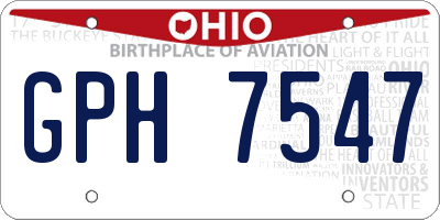 OH license plate GPH7547