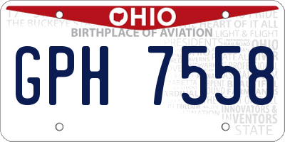 OH license plate GPH7558