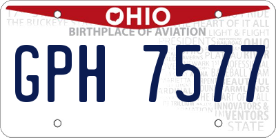 OH license plate GPH7577