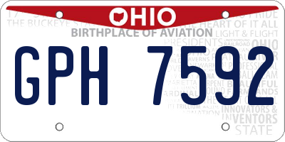 OH license plate GPH7592