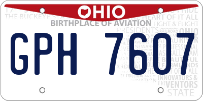 OH license plate GPH7607