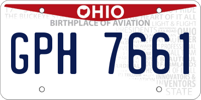OH license plate GPH7661