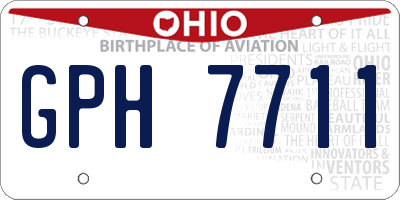OH license plate GPH7711
