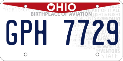 OH license plate GPH7729