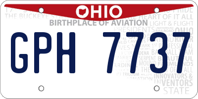 OH license plate GPH7737