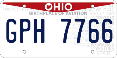 OH license plate GPH7766