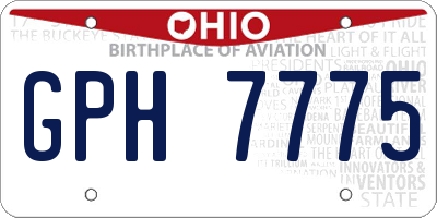 OH license plate GPH7775