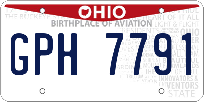 OH license plate GPH7791