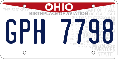 OH license plate GPH7798