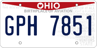 OH license plate GPH7851