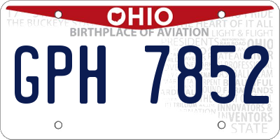 OH license plate GPH7852