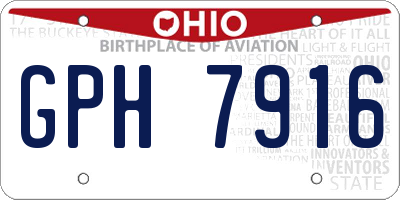 OH license plate GPH7916