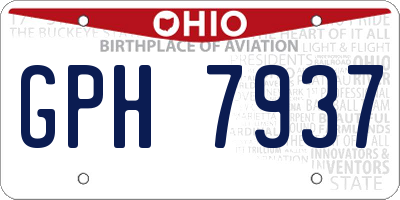 OH license plate GPH7937