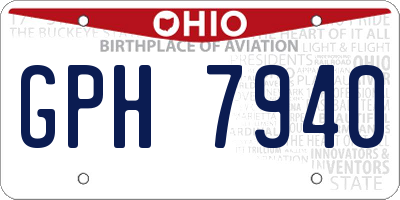 OH license plate GPH7940