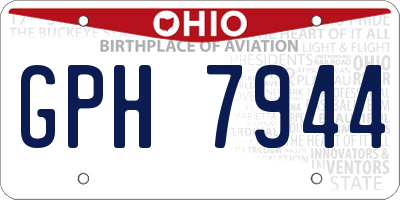 OH license plate GPH7944