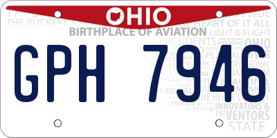 OH license plate GPH7946