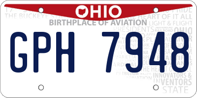 OH license plate GPH7948