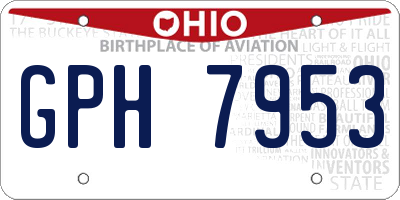 OH license plate GPH7953
