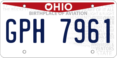 OH license plate GPH7961