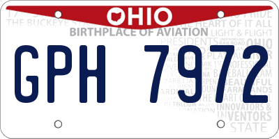 OH license plate GPH7972