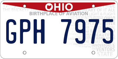 OH license plate GPH7975