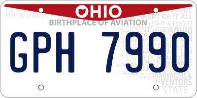 OH license plate GPH7990