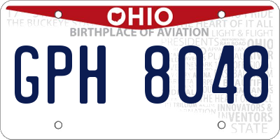 OH license plate GPH8048