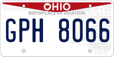 OH license plate GPH8066