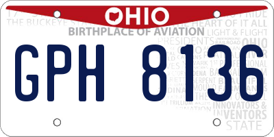 OH license plate GPH8136