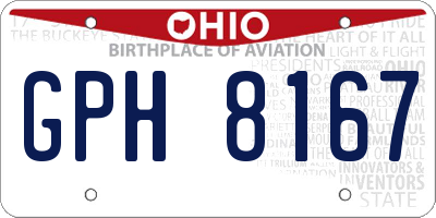 OH license plate GPH8167