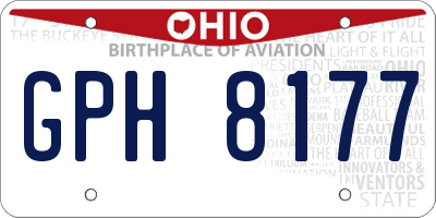 OH license plate GPH8177