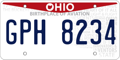 OH license plate GPH8234