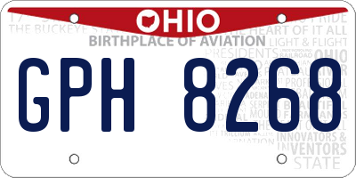 OH license plate GPH8268