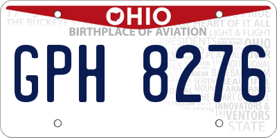 OH license plate GPH8276