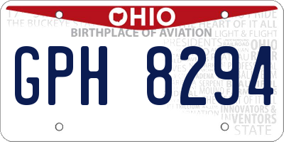 OH license plate GPH8294