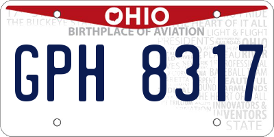 OH license plate GPH8317